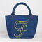 Organic Denim Initial Tote F / Ginger Beach Inn Original