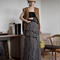 double wrap skirt moleskin -black-