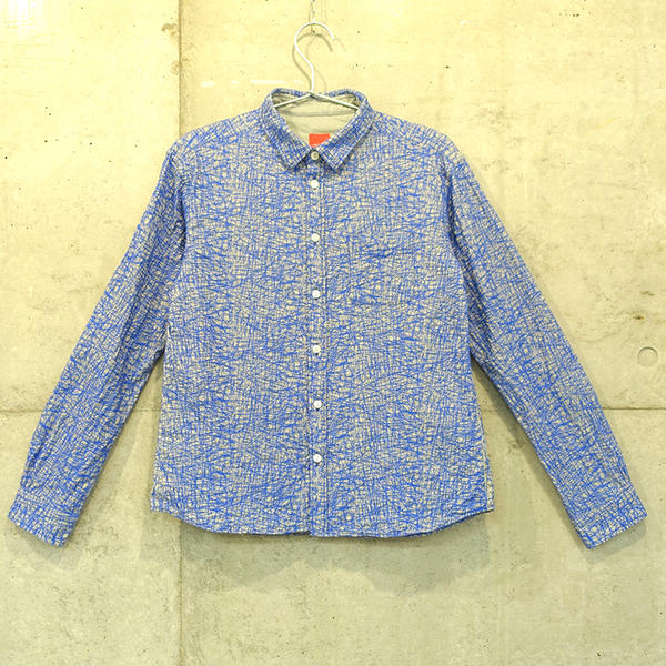 シャツ『シバフ』アオ×グレー_2