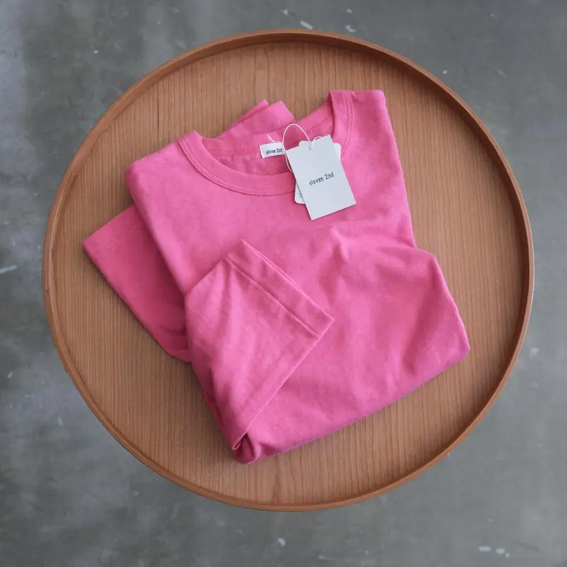 ブルー×レッド 専用 eleven 2nd ラウンドネックセーター ピンク