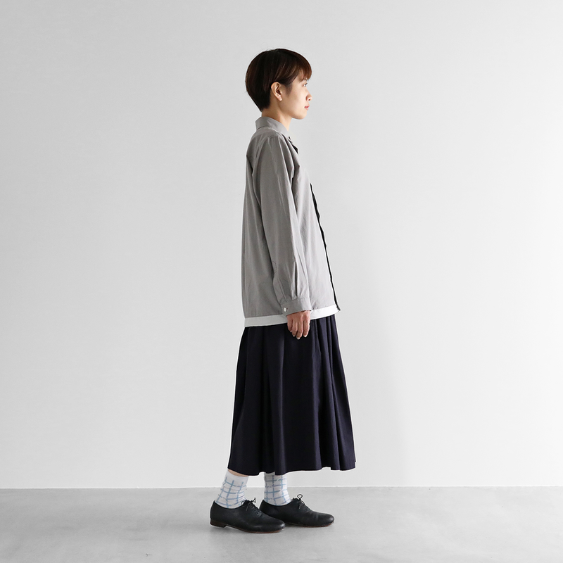 オーガニックコットンドローコードポケットオーバーシャツ（ライト