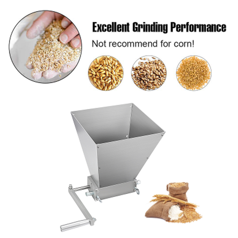 ローラー大麦麦芽ミル穀物グラインダークラッシャーステンレス