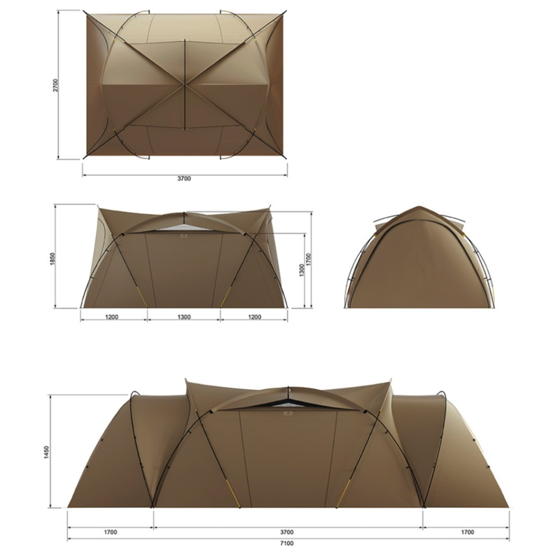 トロイ ガレオン(ギャレ男) Troia（トロイ）の新作テント「ガレオン（ギャレ男）」を
