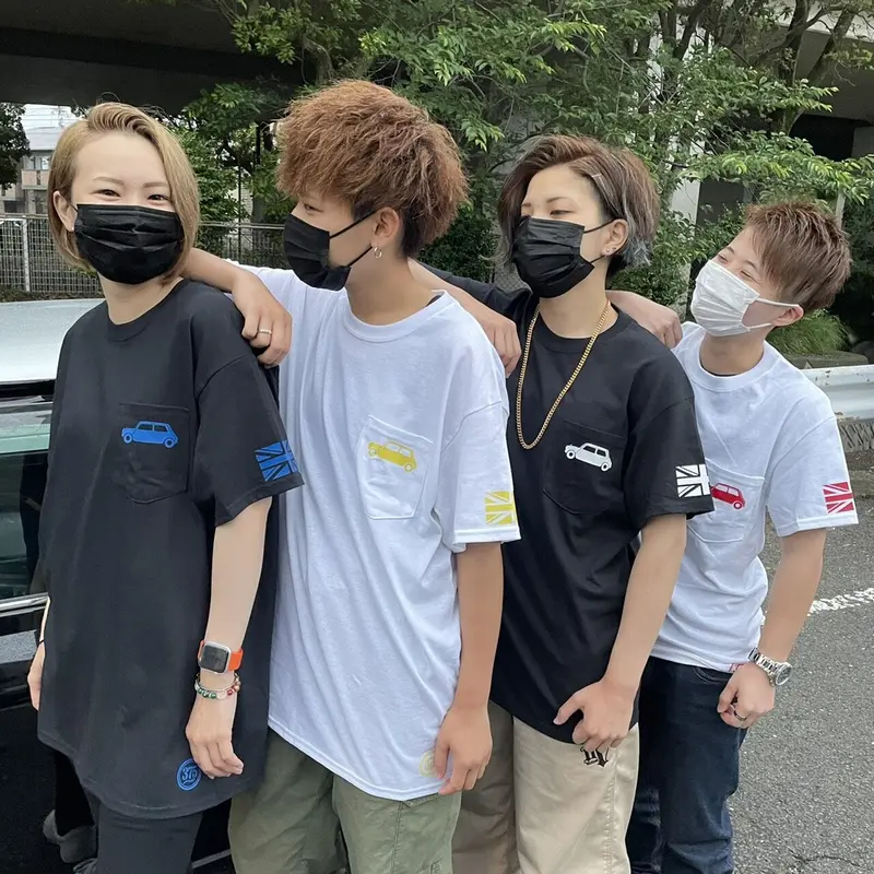 mini ６オンス ポケット付き黒Ｔシャツ 全４カラー ６種類のグリル