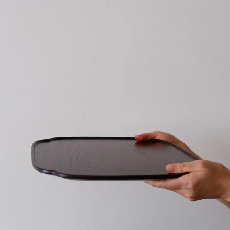 佃真吾作 けやき木瓜盤