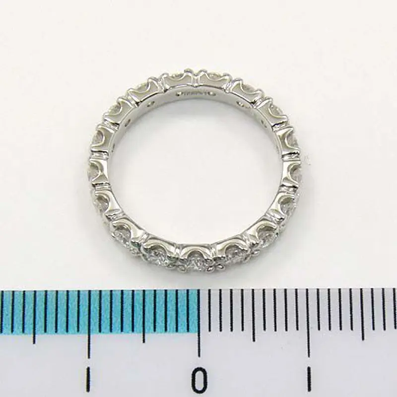 PT900 天然ダイヤ(Gカラー・VVS2) 1.0ct フルエタニティリング(A224C)...