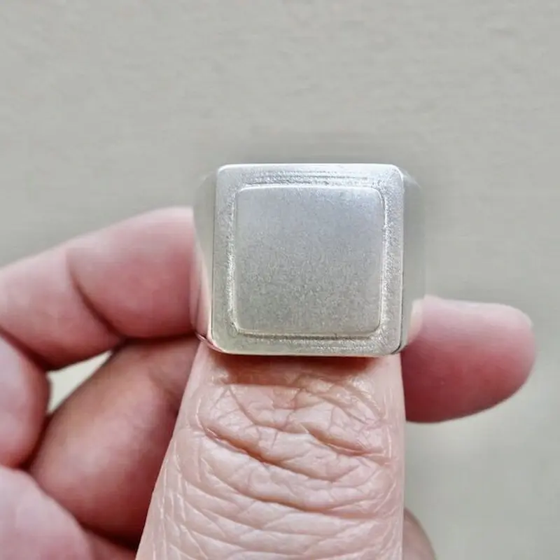 仁尾彫金『シルバー印台リング３』ハンドメイド223 | 仁尾彫金 STORE