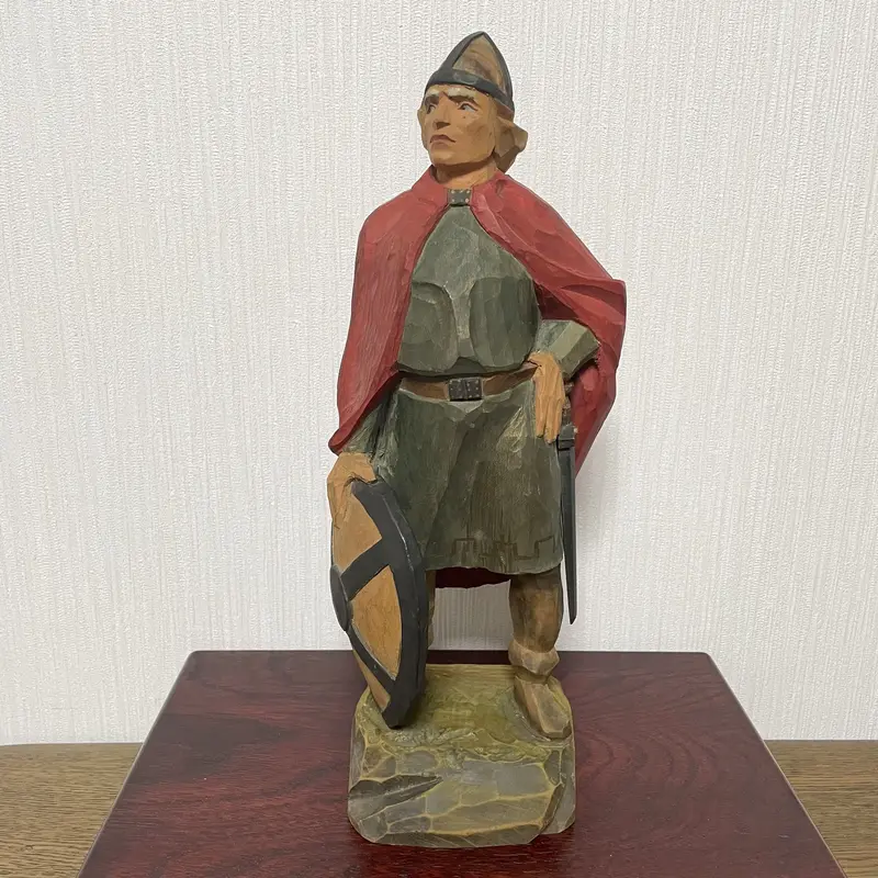 Vintage HENNING NORWAY ヘニング ノルウェー製 木彫 バイキング像 ヘニ...