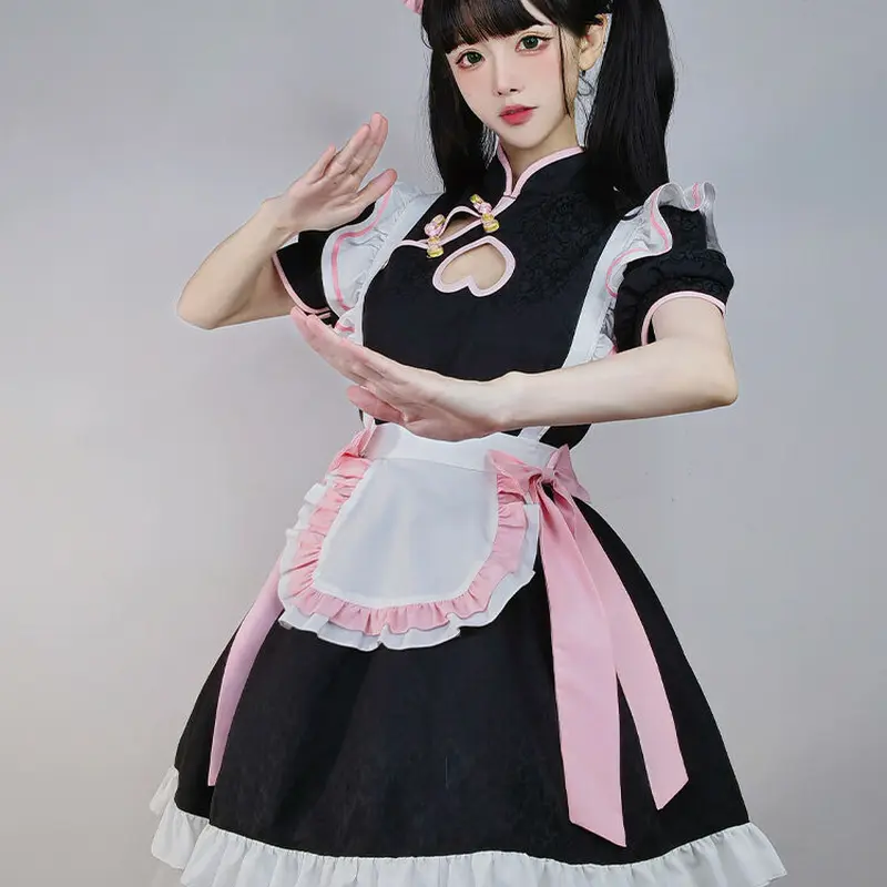 メイド服 中華風 ロリータ ゆめかわいい チャイナ服 チャイナドレス