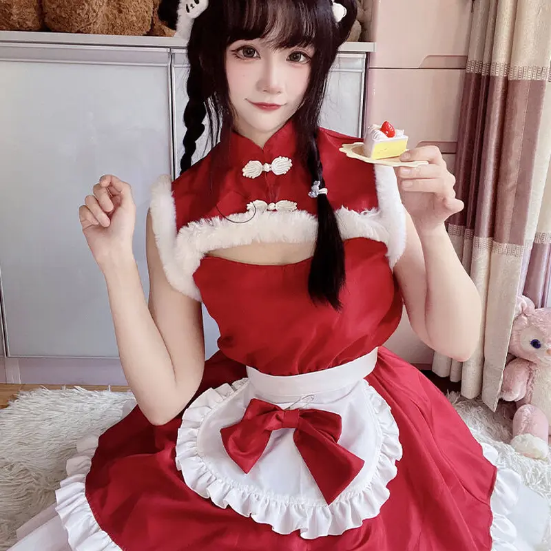 中華風 チャイナ服 メイド服 ロリィタ コスプレ衣装 可愛い セクシー