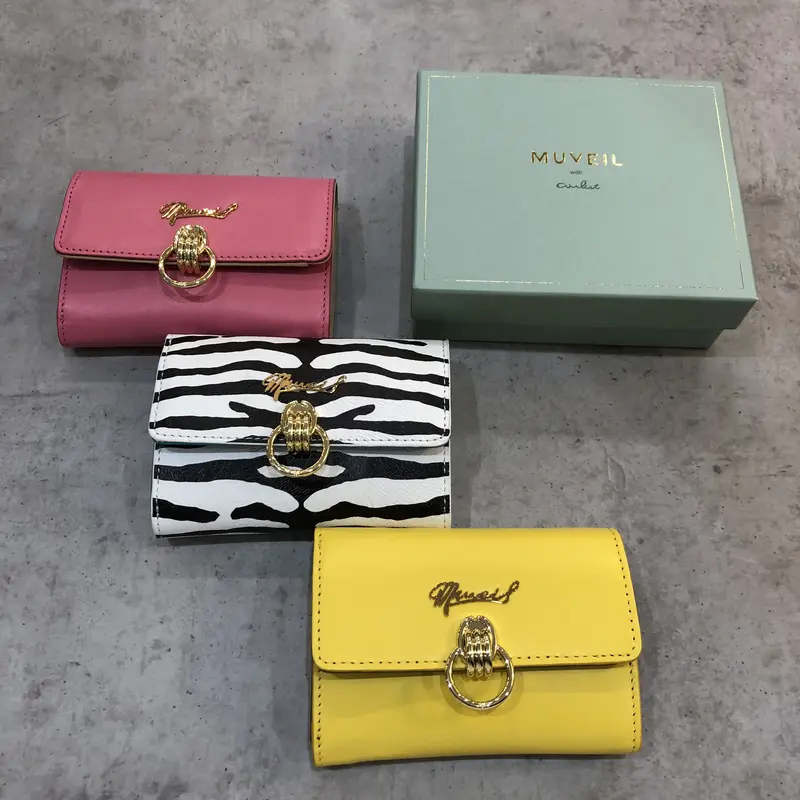 楽天市場】♀【新品】MUVEILミュベール ミニ財布 三つ折り財布