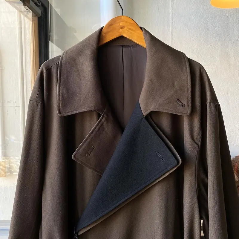 stein 22aw DOUBLE LAPELED BREASTED COAT