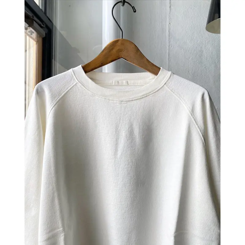 全部半額 - comoli 22aw コットンシルク 長袖クルーネック チャコール