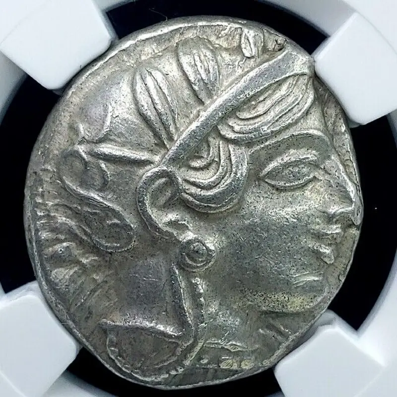 Ch AU 4/5 4/5!】古代ギリシャ フクロウ 紀元前440-404年 BC アッティ...