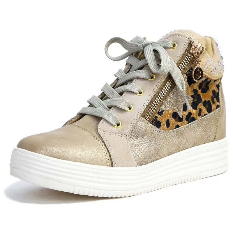 2023年秋冬/再販売】MUUM ハイカットスニーカー インヒール ビジュー