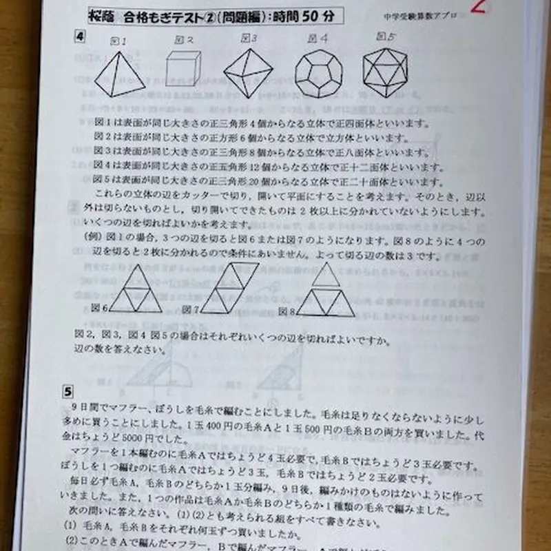 □中学受験 桜蔭中学校 2024年新攻略プリント（算数と分析理科）○算数