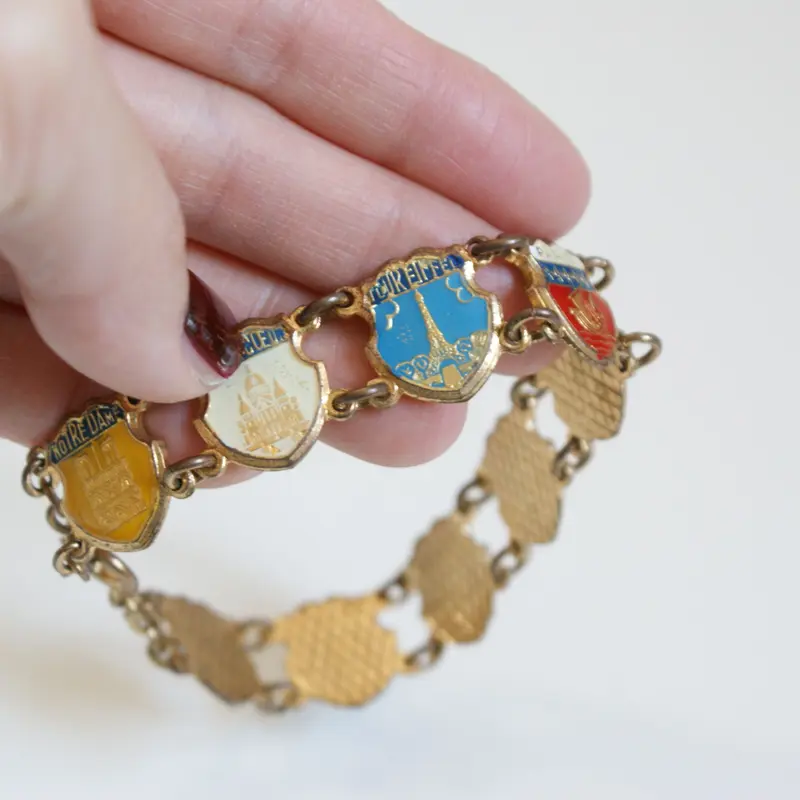 PARIS フランス スーベニア エナメル ブレスレット/ ヴィンテージ