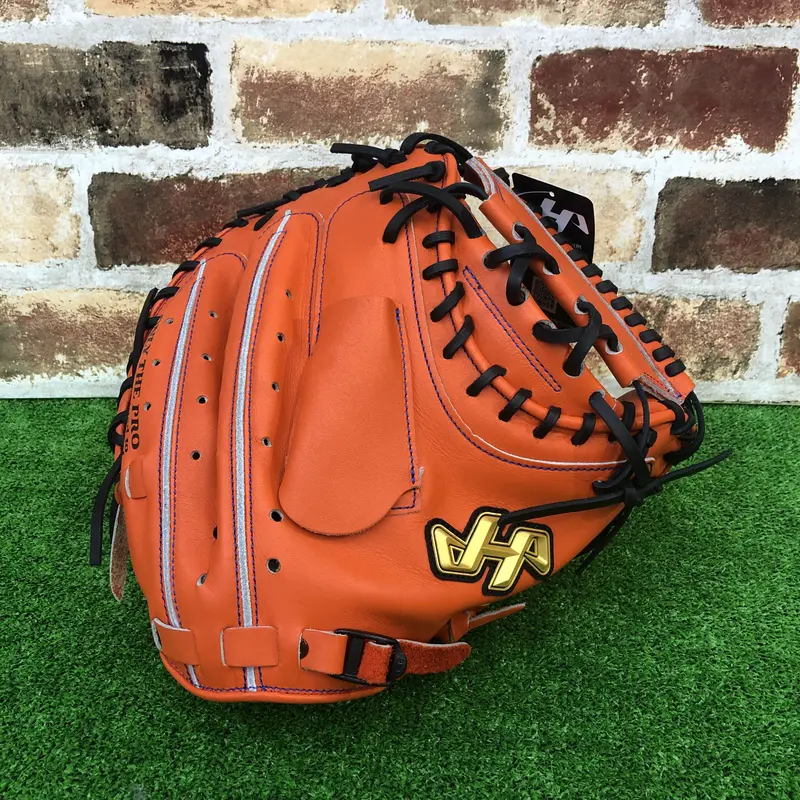 ハタケヤマ 硬式キャッチャーミット V-M2HR Vオレンジ | バンダイ