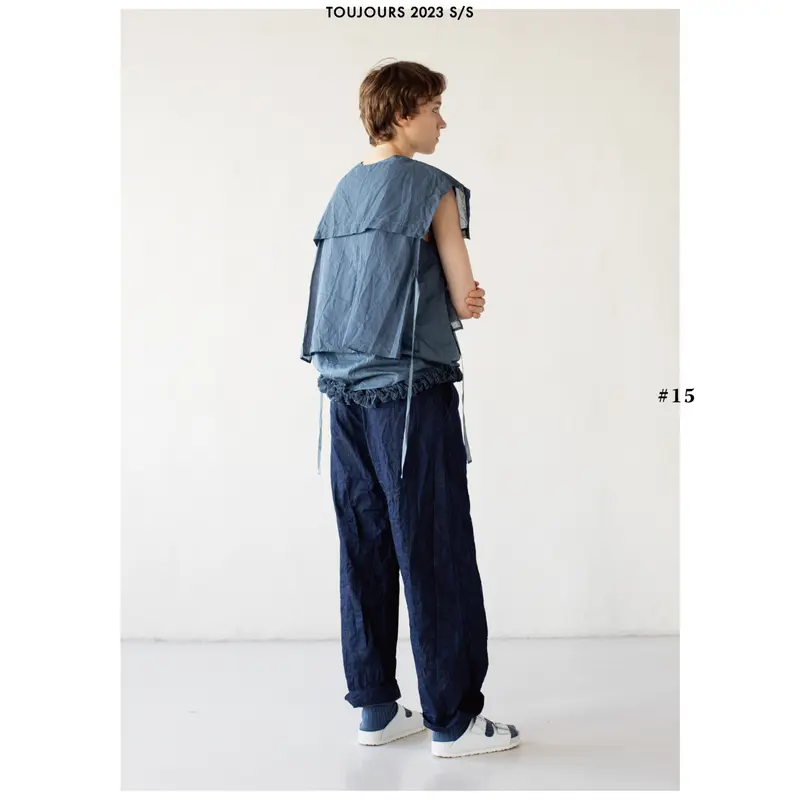 TOUJOURS/ Fine cotton organza cloth sailor co...