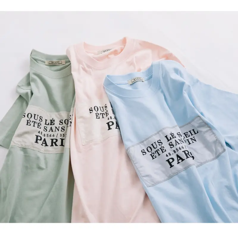 2022新作 【美品】60/2オーガニック天竺3DオーブプリントボーイズT