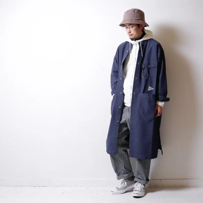 UNISEX】and wander[アンドワンダー] コーデュラタイプライターロング