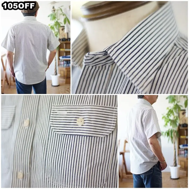 SUGARCANE シュガーケーン ヒッコリー半袖ワークシャツ 37944 東洋