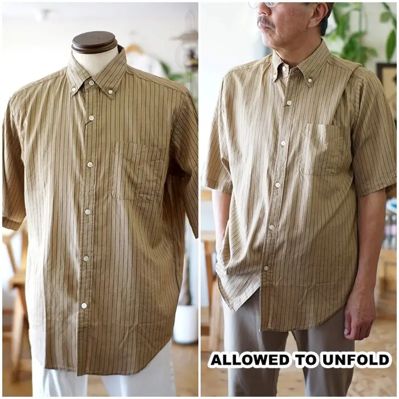 ALLOWED TO UNFOLD アロウドトゥアンフォールド 半袖ボタンダウン