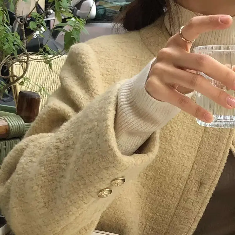 ounce ibon boucle tweed half coat | pick.com.mx