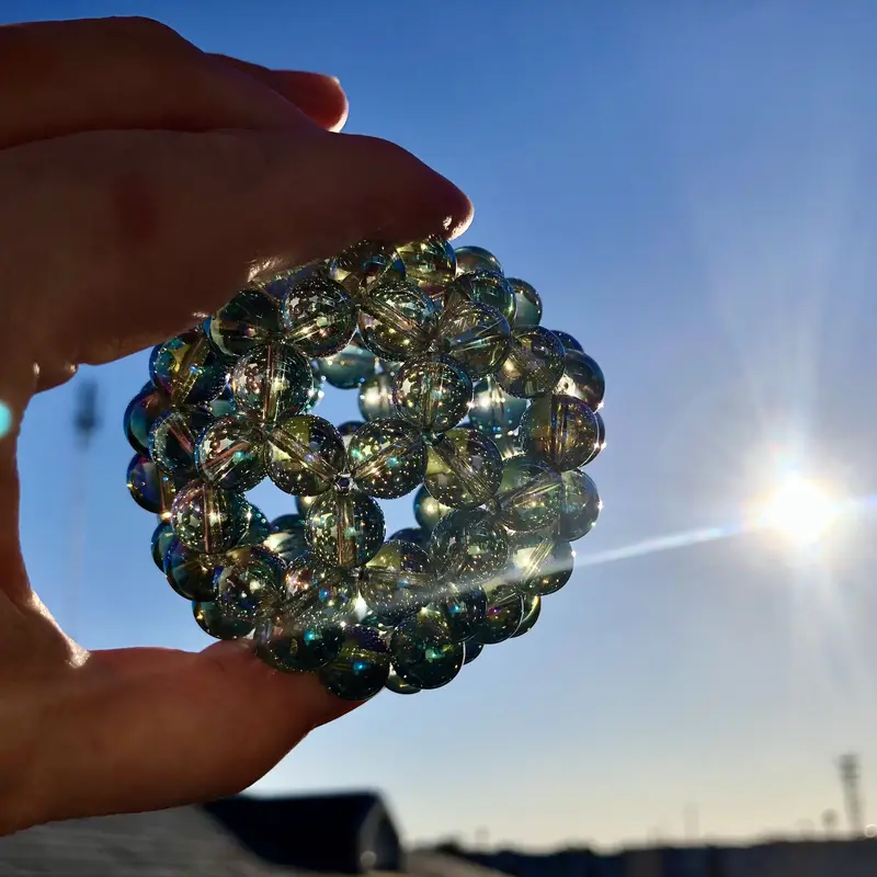 神聖幾何学フラーレン アクアオーラクォーツ 宇宙のエネルギーを