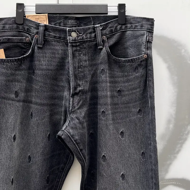 Polo Ralph Lauren/ポロラルフローレン ポニー総柄刺繍ブラック