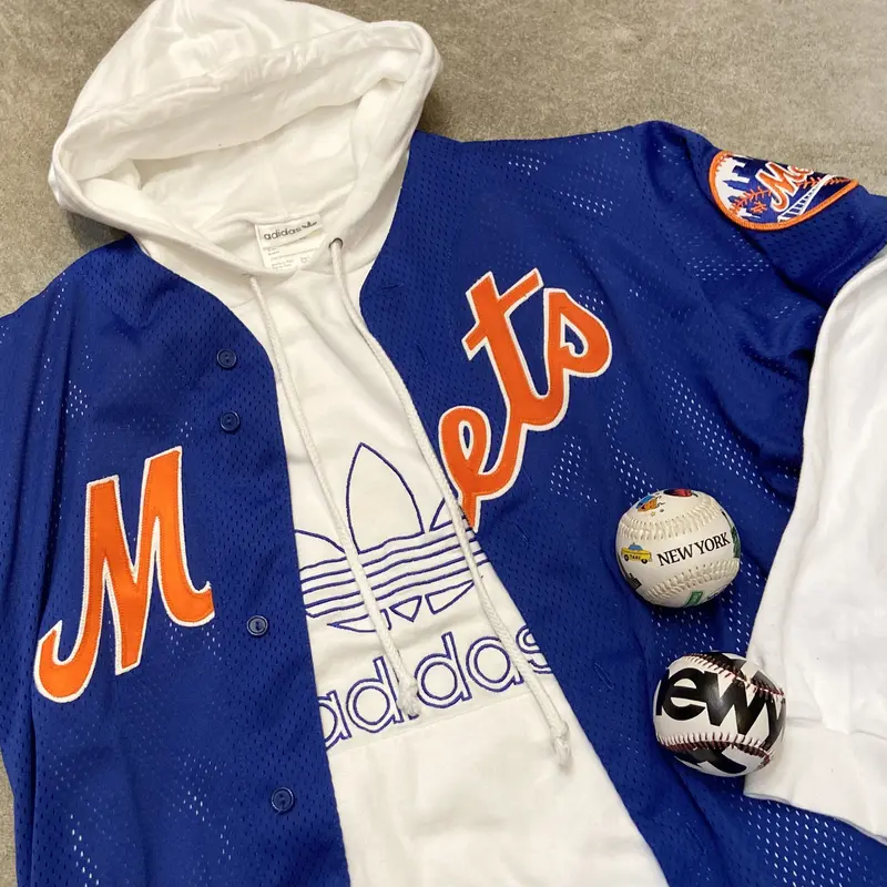 人気 MLB【マジェスティック】メッツ ベースボールシャツ4XLメッシュ