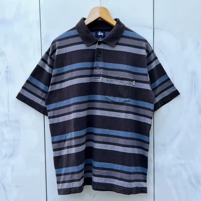 STUSSYステューシー ボーダーポロシャツ 00年前後 (USED) | chameleon...