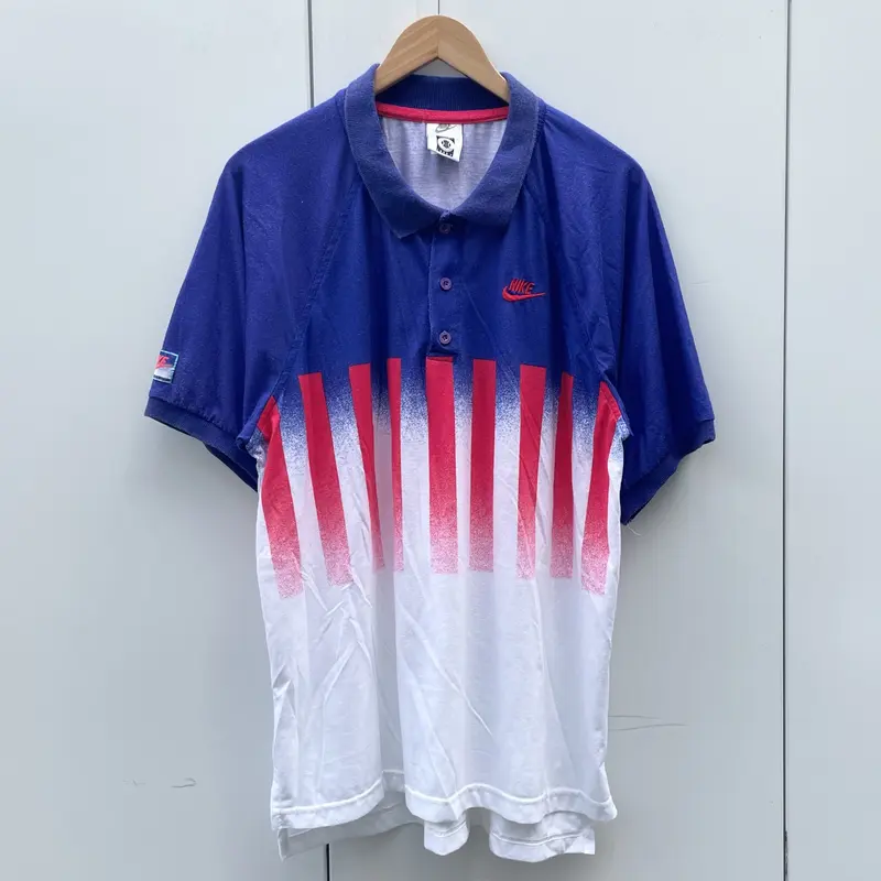 NIKE/ナイキ チャレンジコート ポロシャツ 90年前後 Made In USA (USED...