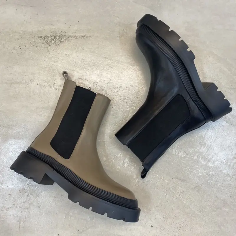 ATELIER BRUGGE】サイドゴアタンクショートブーツ | champ de la r...