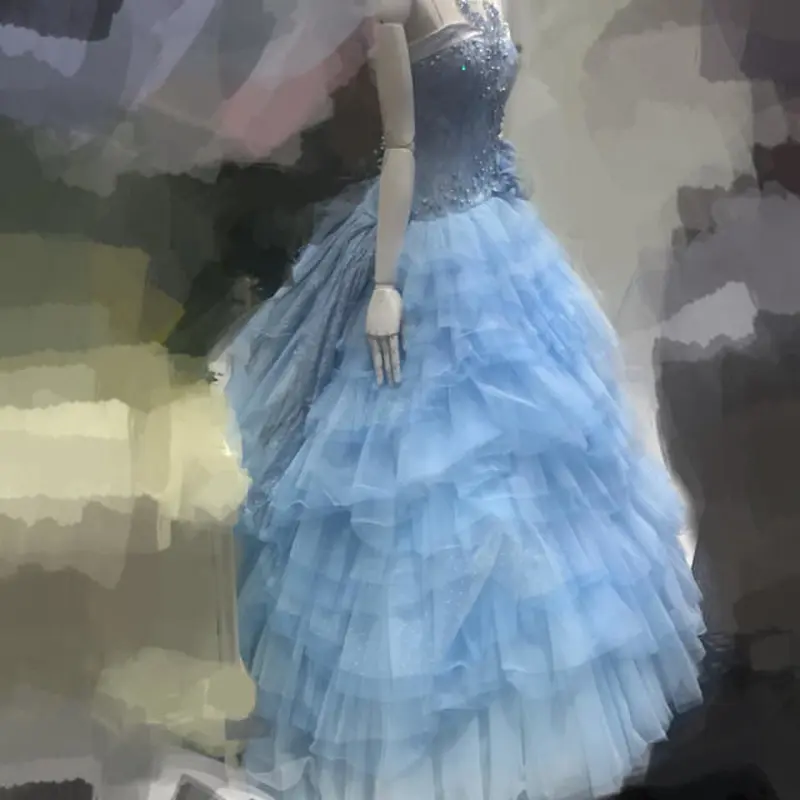 上品優雅のチュールカラーウェディングドレス、ドレスワンピース結婚式