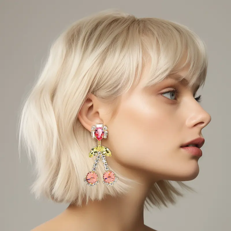 Twin Cherry Earrings | CITRON Bijoux online store