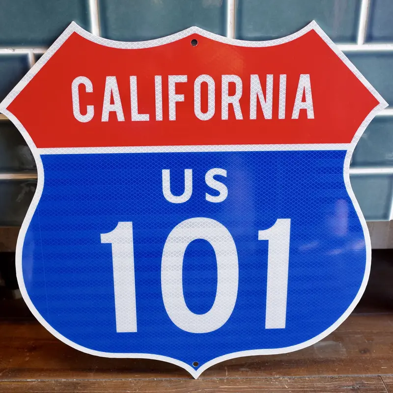 トラフィックサイン California US１０１ カリフォルニア 州 看板
