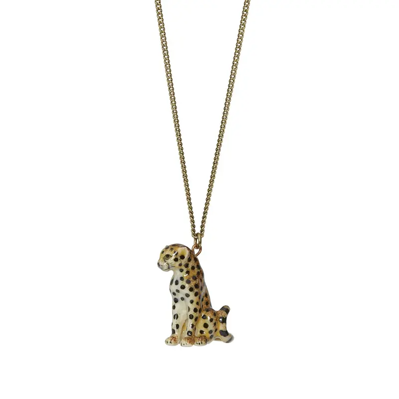 再入荷】AndMary/動物座りチーターネックレス「プレゼント
