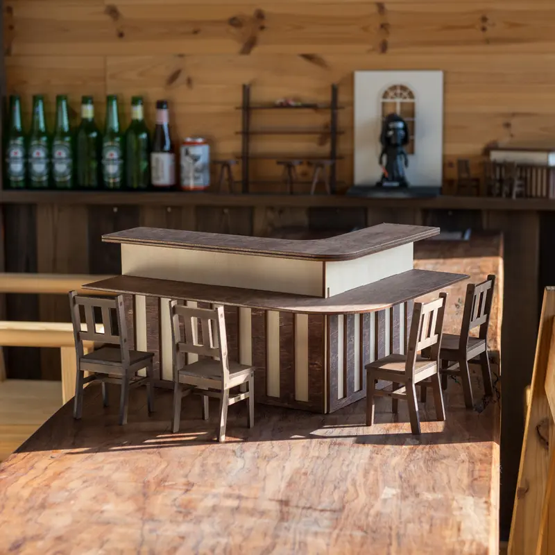 1/6スケールミニチュア家具居酒屋カウンター椅子セット 3台限定セール ...