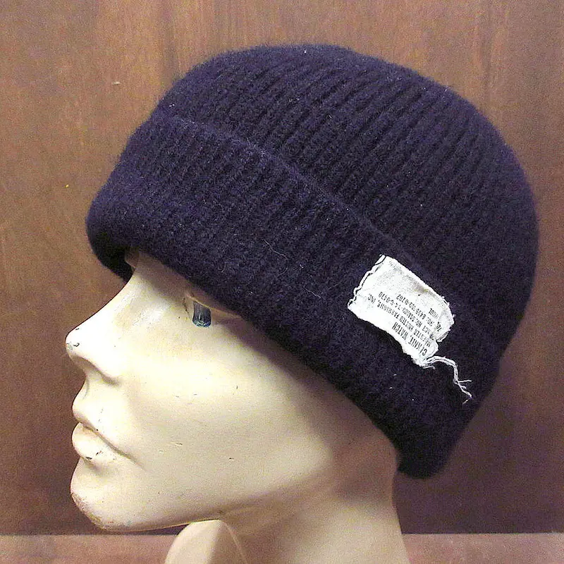 ビンテージ70's○U.S.NAVYウールワッチキャップ○220803s3-m-cp-knt