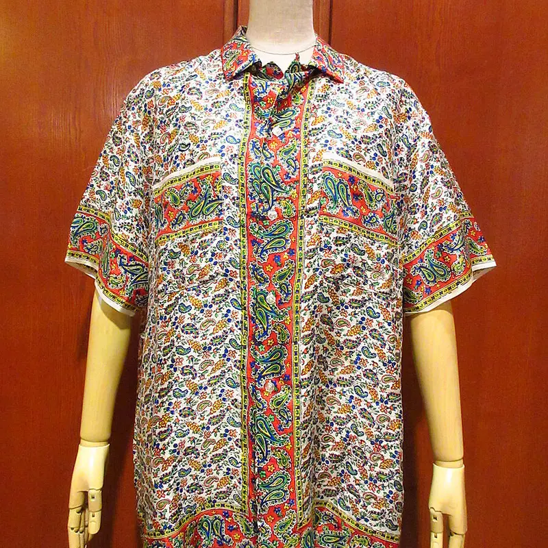 黒タタキSL/朱天黒 【希少】70s L\u0026M Fashions フリルシャツ