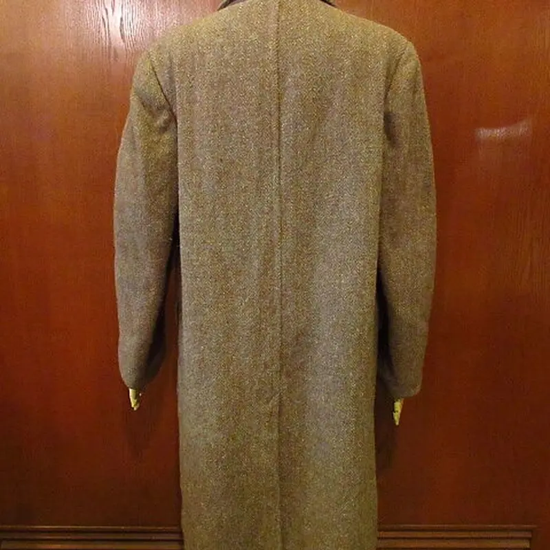 ビンテージ40's○Harris Tweedツイードチェスターコート○201104s1-m-c...