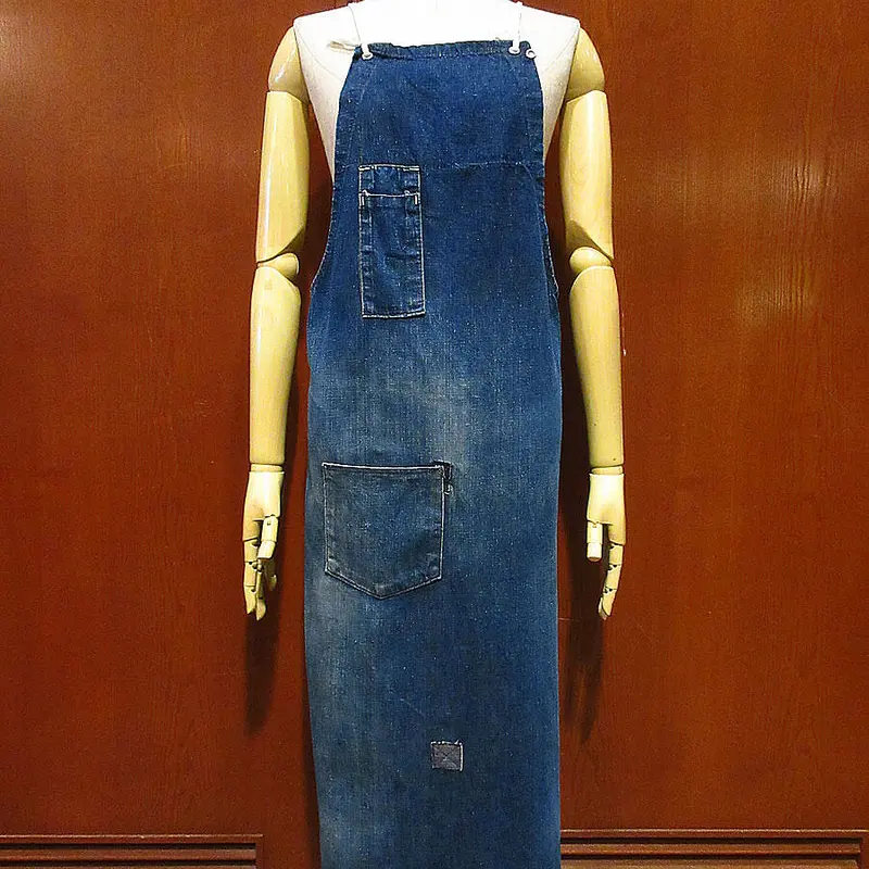 ビンテージ40's50's○耳付きデニムワークエプロン○230713i5-apr古着