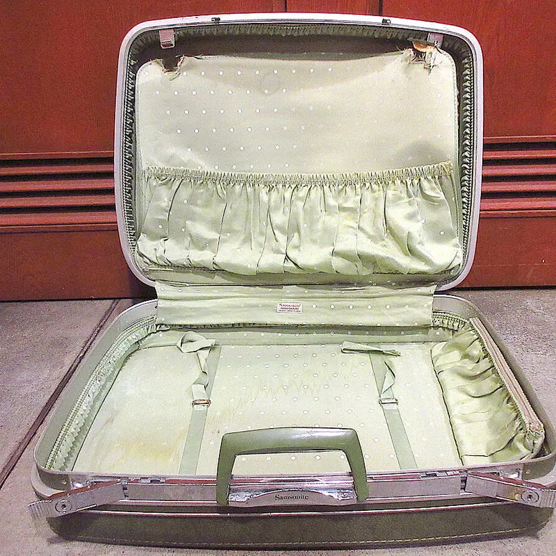 ビンテージ70's○Samsonite花柄パイルトランクケース○221222j5-bag-tr...