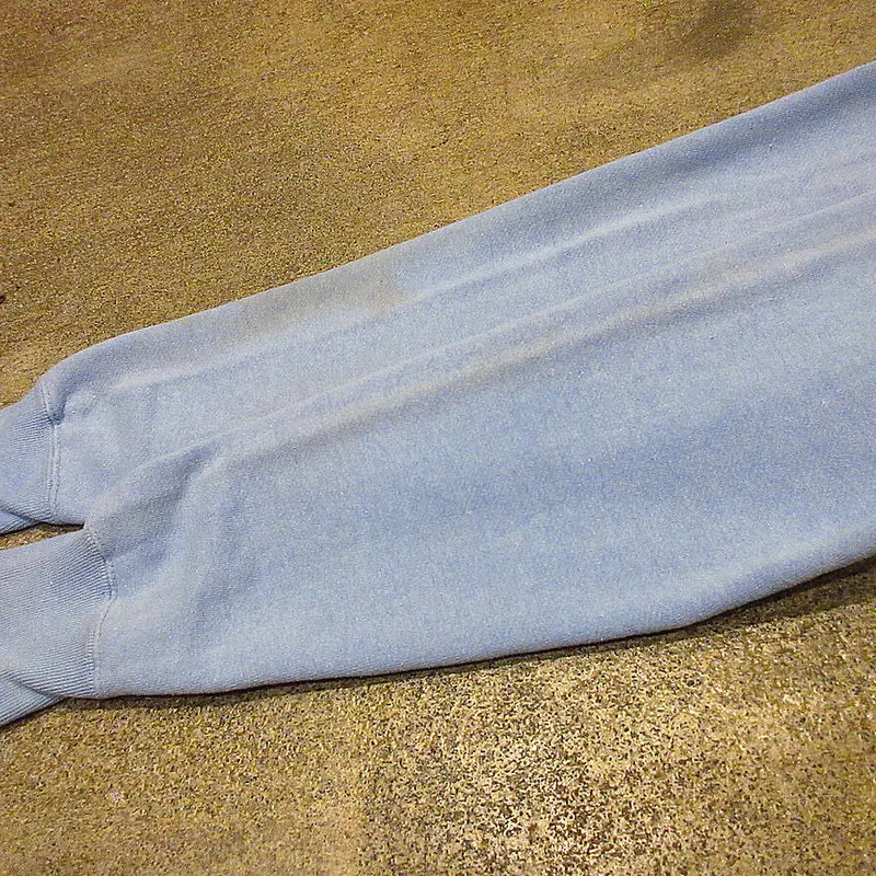 古着 ビンテージ 60s スウェット 水色 加工 刺繍 ベスト トレーナー