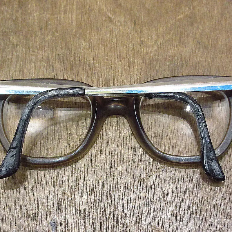 ビンテージ60's○FENDALLウェリントンセーフティ眼鏡グレー○220719i2