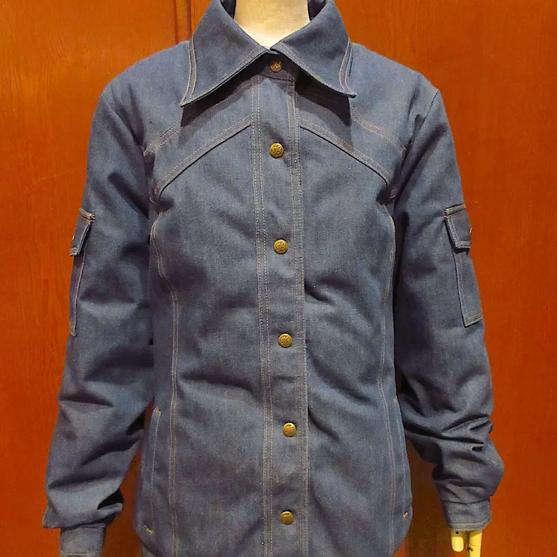 ビンテージ70's80's○Eddie Bauerデニムダウンジャケットsize L○2204...