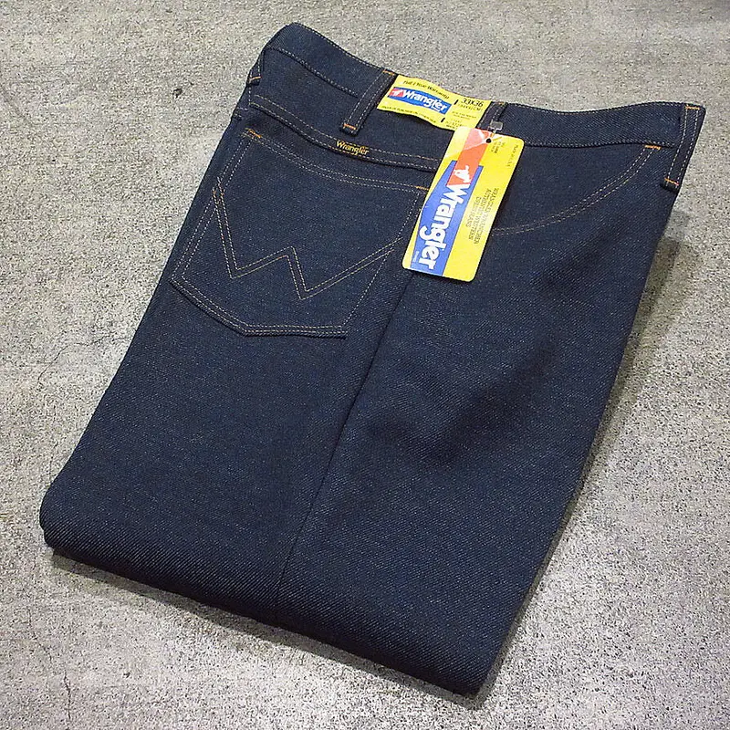 ビンテージ70's80's○DEADSTOCK Wrangler WRANCHERデニム風ブー...
