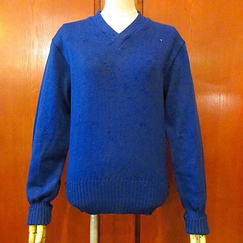 ビンテージ40's50's○H.J.Whiting Company レターマンセーター青○20...