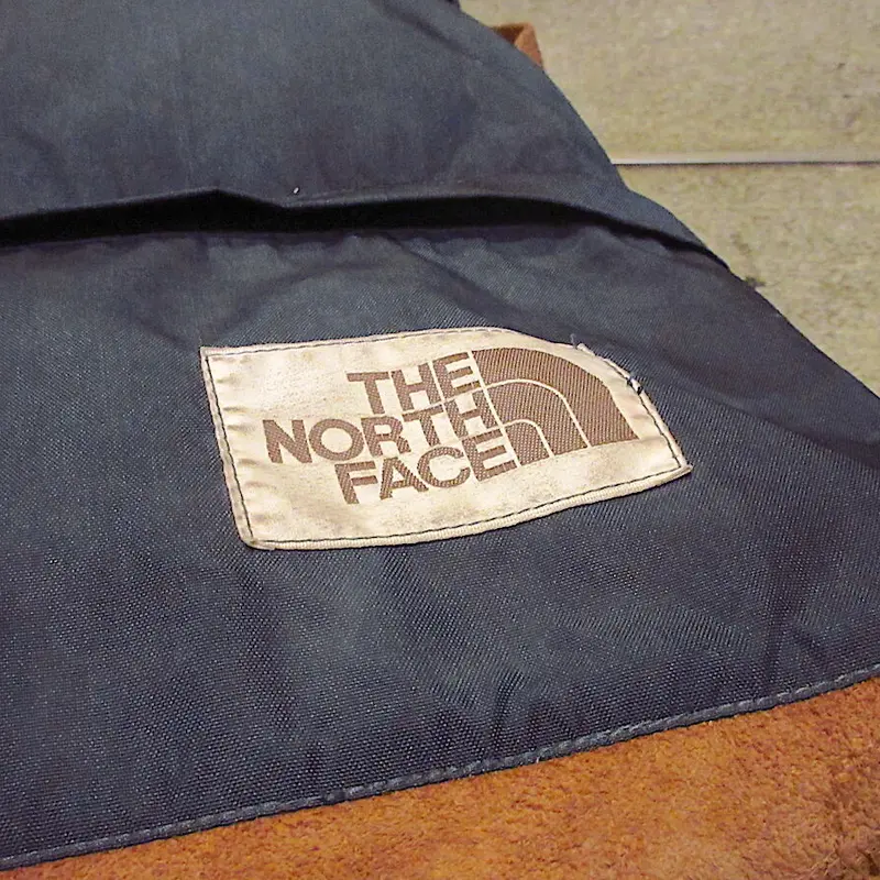 ビンテージ70's○THE NORTH FACE茶タグボトムスウェードナイロンバック